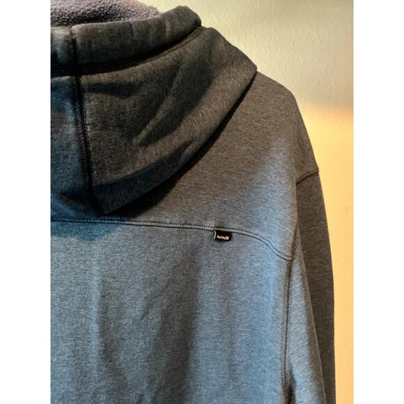 Men's Hurley XL Nike Dri-Fit Pull Over Hoodie Sweatshirt Blue Ultra Soft - Picture 6 of 6